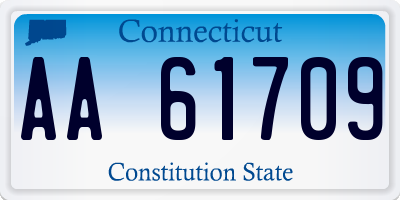 CT license plate AA61709