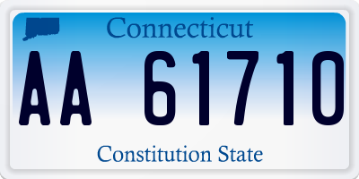 CT license plate AA61710