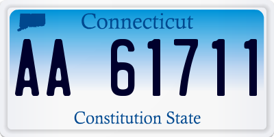 CT license plate AA61711