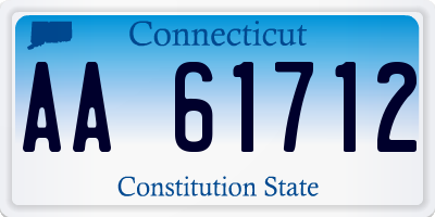 CT license plate AA61712