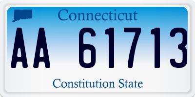 CT license plate AA61713