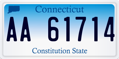 CT license plate AA61714