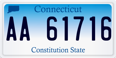 CT license plate AA61716