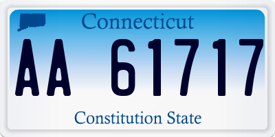 CT license plate AA61717