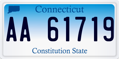 CT license plate AA61719