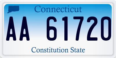 CT license plate AA61720