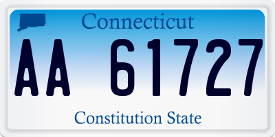 CT license plate AA61727