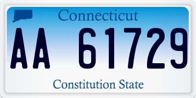 CT license plate AA61729