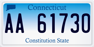 CT license plate AA61730