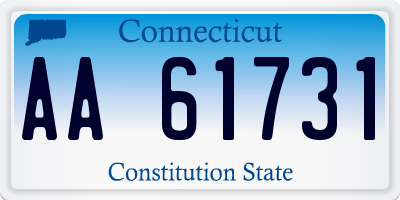 CT license plate AA61731