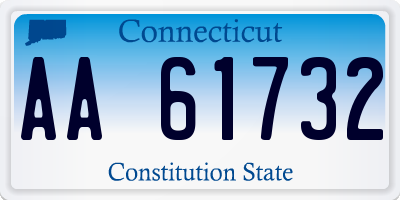 CT license plate AA61732