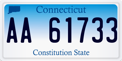 CT license plate AA61733