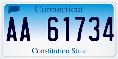 CT license plate AA61734