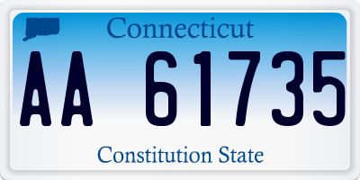 CT license plate AA61735