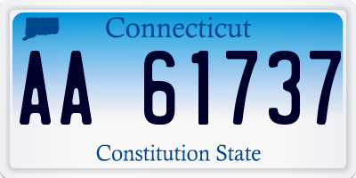 CT license plate AA61737