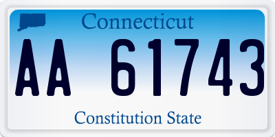 CT license plate AA61743