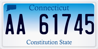 CT license plate AA61745