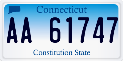 CT license plate AA61747