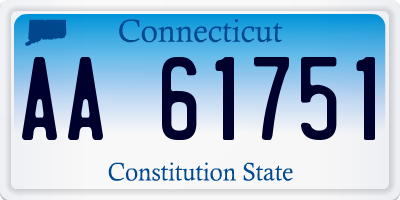 CT license plate AA61751