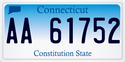 CT license plate AA61752