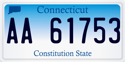 CT license plate AA61753