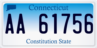 CT license plate AA61756