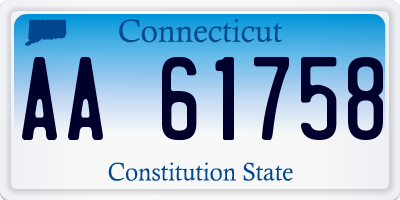 CT license plate AA61758
