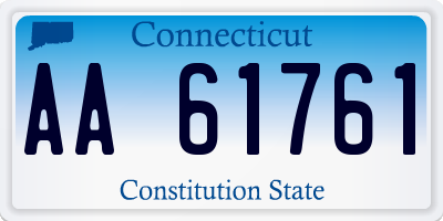 CT license plate AA61761