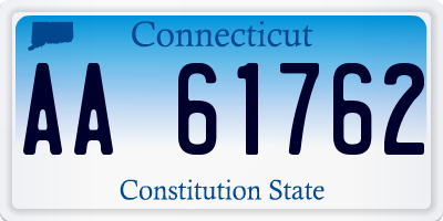 CT license plate AA61762