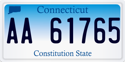 CT license plate AA61765