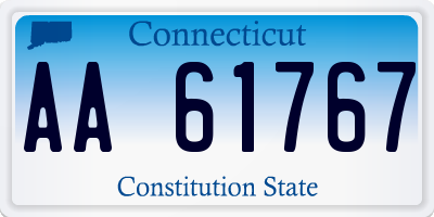 CT license plate AA61767