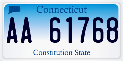 CT license plate AA61768