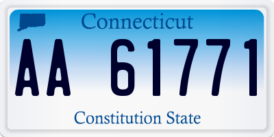 CT license plate AA61771