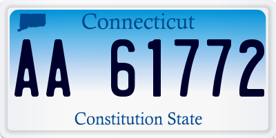 CT license plate AA61772