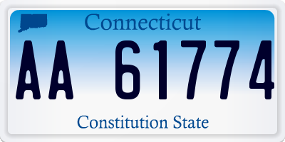 CT license plate AA61774