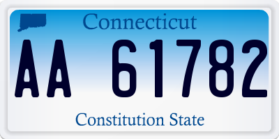 CT license plate AA61782