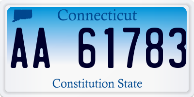 CT license plate AA61783