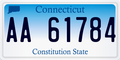 CT license plate AA61784