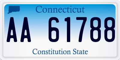 CT license plate AA61788