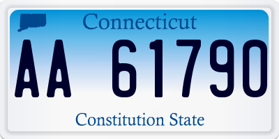 CT license plate AA61790