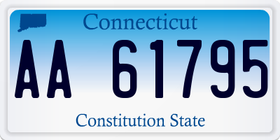 CT license plate AA61795