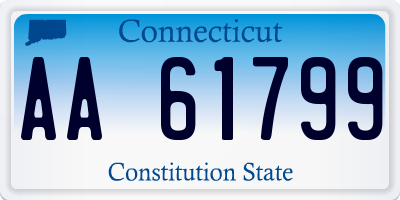 CT license plate AA61799