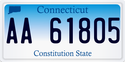 CT license plate AA61805