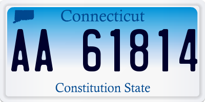 CT license plate AA61814