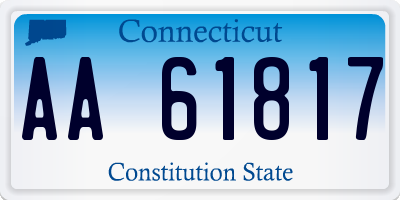 CT license plate AA61817