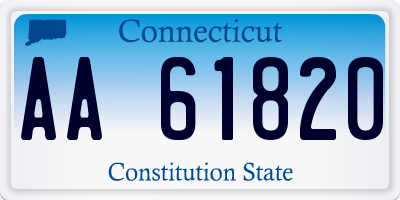 CT license plate AA61820