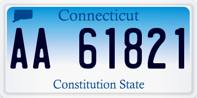 CT license plate AA61821