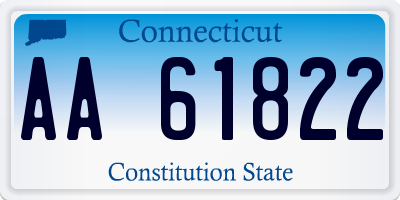 CT license plate AA61822