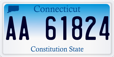 CT license plate AA61824