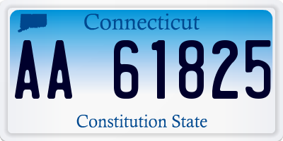 CT license plate AA61825